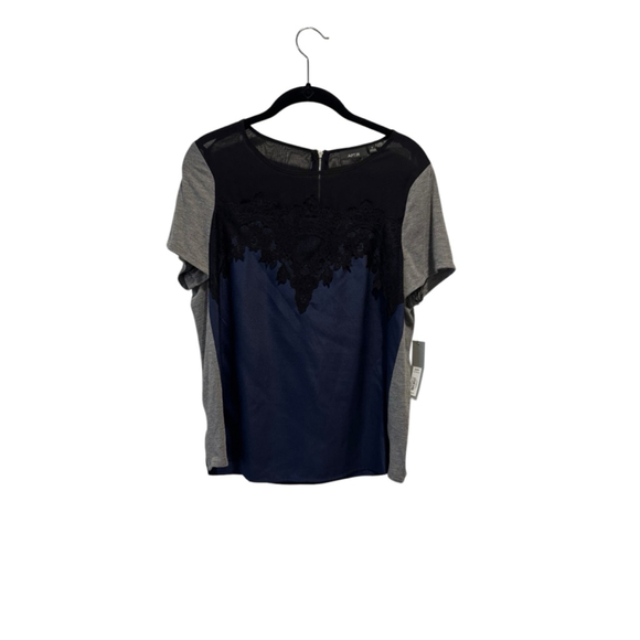 Women's Apt. 9 Top Size M Blue & Black - Picture 1 of 6